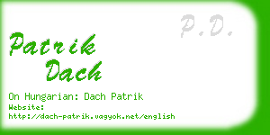 patrik dach business card